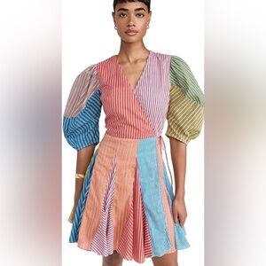 RHODE - Claudine Dress - colorful wrap dress